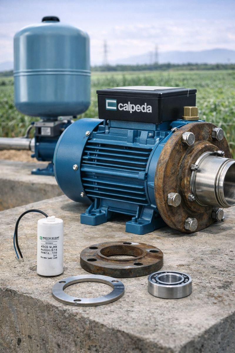 موتور كالبيدا 1.5 حصان | صيانة موتور مياه كالبيدا 1 حصان | قطع غيار موتور المياه